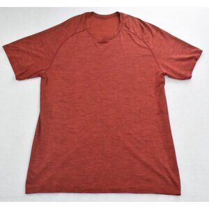 Lululemon Metal Vent Tech Men’s Shirt Size XL Orange Gym Workout Tee